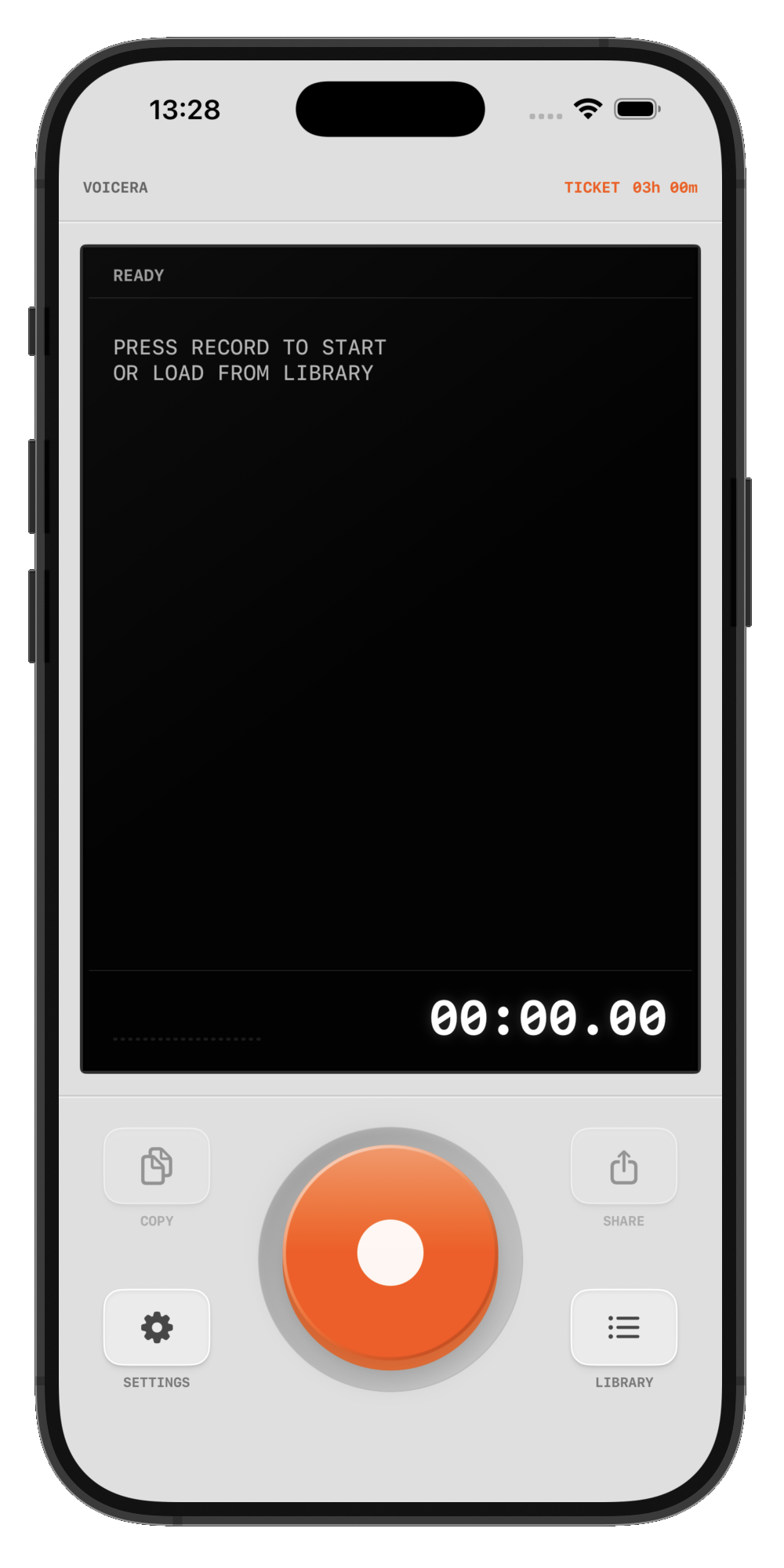 Voicera App Interface